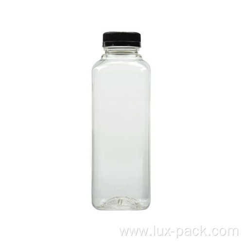 Transparent PET Plastic Beverage Bottle with Cap